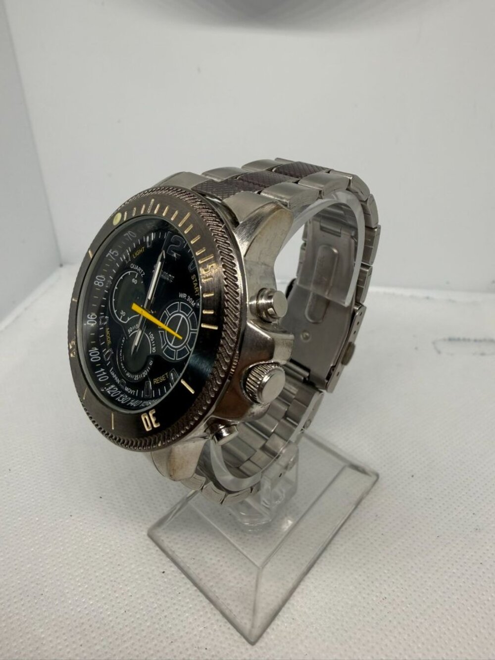 Stauer 20410 Colossus Men's 44mm Hybrid Analog Digital Tachymeter Watch - Picture 2 of 12